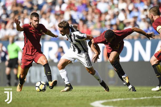 Marchisio in azione contro la Roma. Foto: Twitter