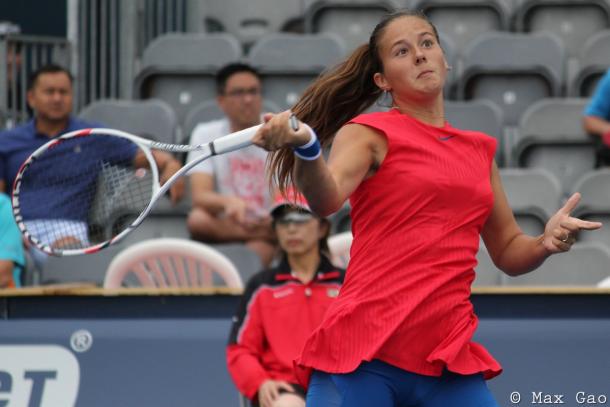 Daria Kasatkina in action at the Rogers Cup | Photo: Max Gao / VAVEL USA Tennis