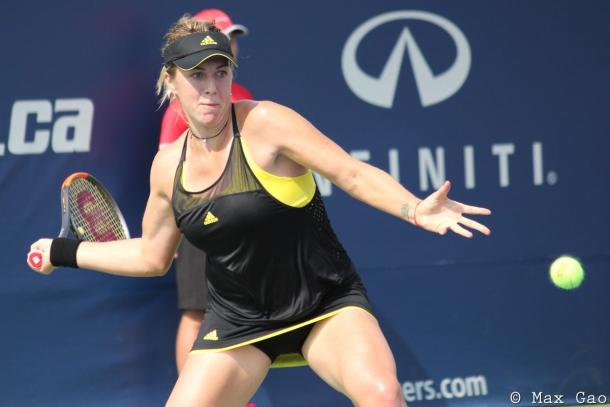 Anastasia Pavlyuchenkova in action during her first round match | Photo: Max Gao / VAVEL USA Tennis