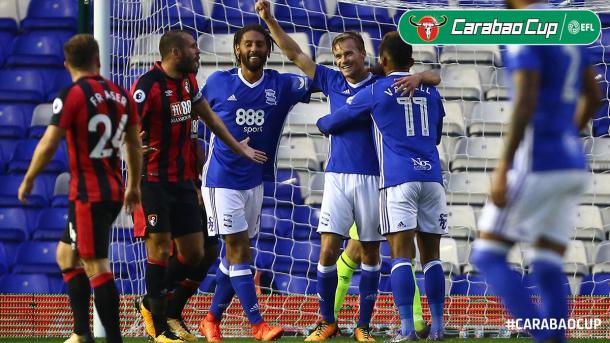 Bournemouth logró vencer a Birmingham en un partido disputado de la 2da ronda | Foto: Carabao Cup