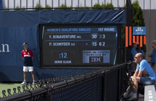 US Open shot clock (Steve Tignor/Twtter)