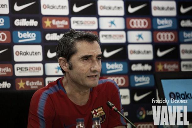 Valverde en rueda de prensa | Foto: Freddy Davies, VAVEL