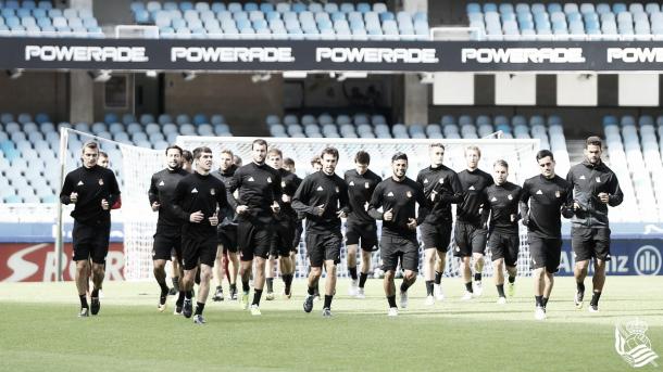 Último treino da Sociedad antes do jogo contra o Madrid | Foto: Divulgação/Real Sociedad