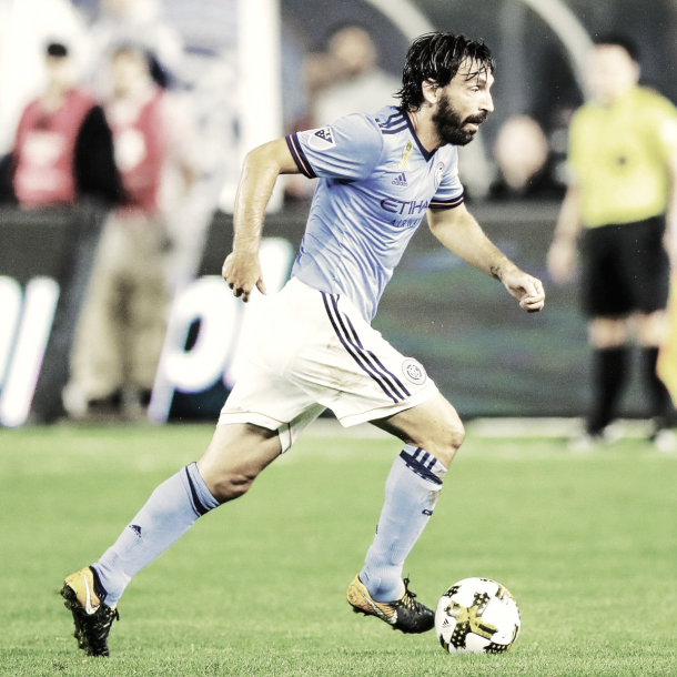 Andrea Pirlo earned a rare start amongst all the NYCFC injuries. | Photo: Major League Soccer