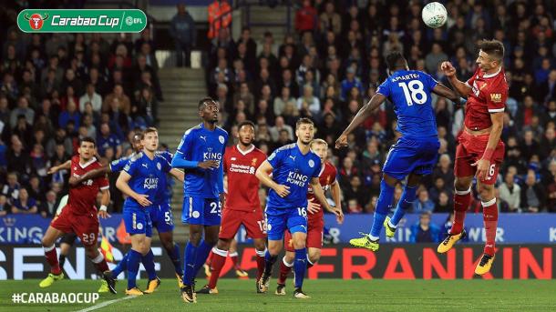 Leicester se aprovechó de Liverpool | Foto: Carabao Cup.