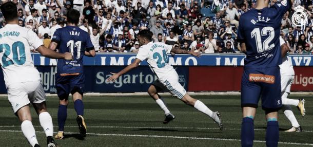 Dani Ceballos grita su segundo gol de la tarde | Foto: Real Madrid CF