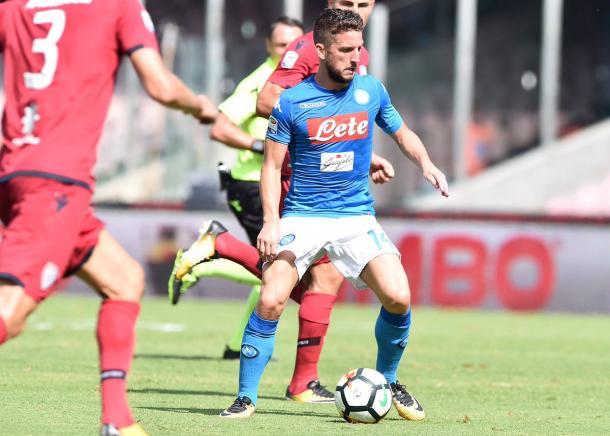 Mertens marcó su gol número 77 con el Napoli. / Foto: sscnapoli.it