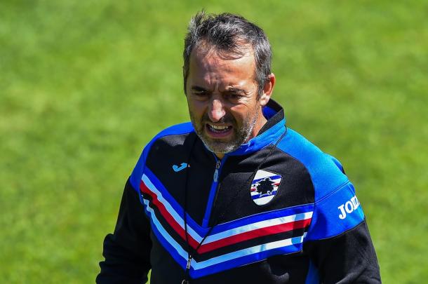 Gianpaolo entrenando a su equipo | Foto: Sampdoria