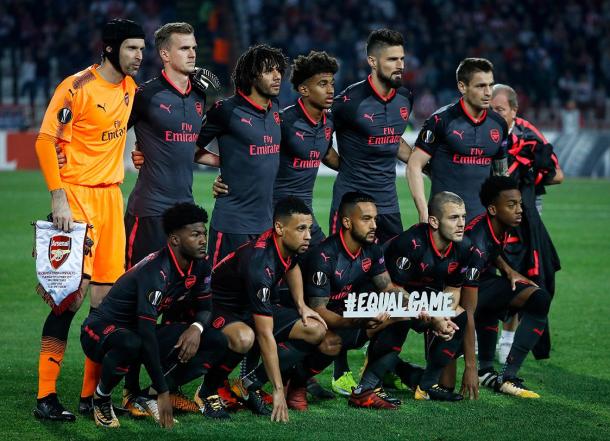 Arsenal salio al campo con un mix de juveniles y titulares | Foto: Arsenal.