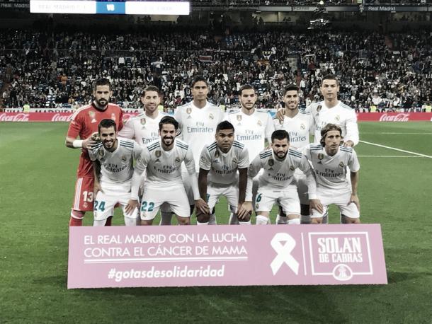 Así posó en la previa del partido | Foto: Real Madrid CF