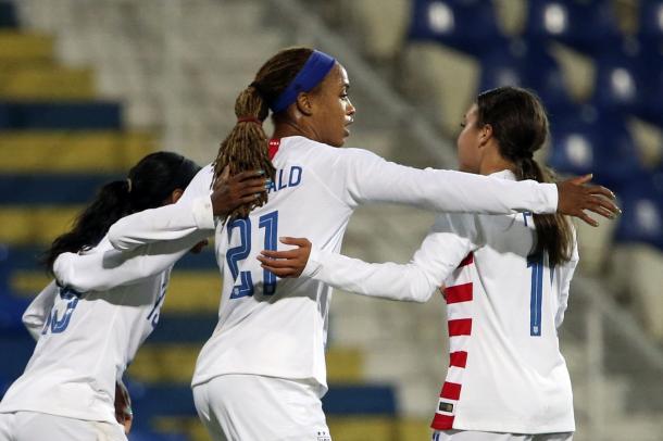 Jessica McDonald has earned a spot on the World Cup roster | Source: Armando Franca-AP