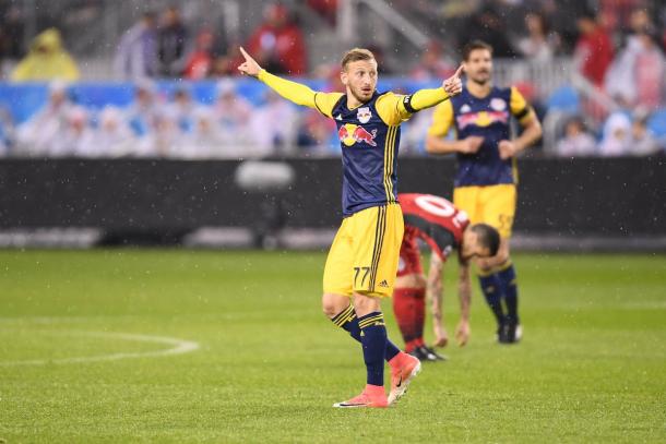 Daniel Royer celebrates the only goal of the game | Source: newyorkredbulls.com