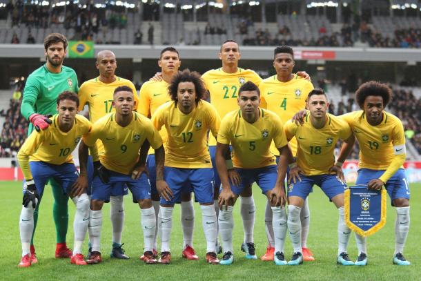 Alineación de Brasil ante Japón | Imagen: @CBF_Futebol