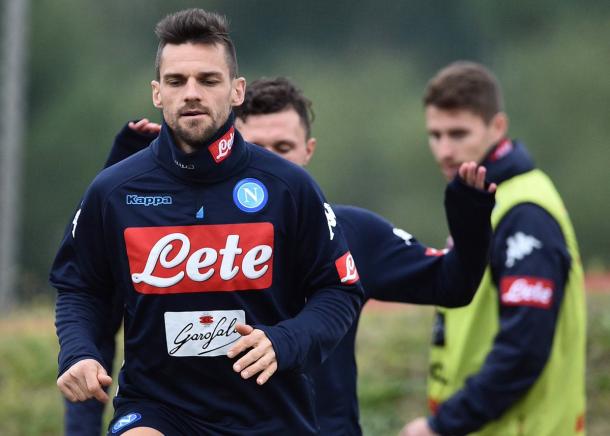 Gli Azzurri durante una sessione di allenamenti a Castelvolturno. Fonte foto: Official SSC Napoli | Twitter