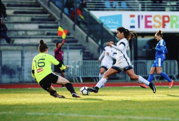 Anissa Lahmari scored the only goal of the game for Paris FC | Source: parisfootballclub.com