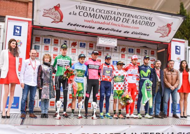 Podium final de la carrera | Fuente:  Federación Madrileña de Ciclismo
