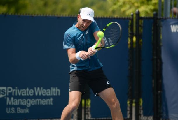 Raven Klaasen plays a faultless match as he and Raven Klaasen advanced in Cincinnati (Photo: Noel Alberto)