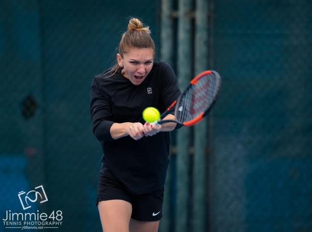 Simona Halep during a practice session at the China Open | Photo: Jimmie48 Tennis Photography