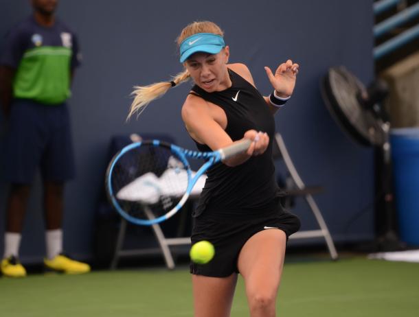 Amanda Anisimova's groundstrokes were quite troublesome for Svitolina (Noel Alberto/VAVEL USA)