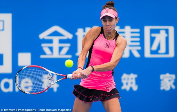 Mihaela Buzarnescu in action | Photo: Jimmie48 Tennis Photography