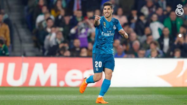 Asensio celebrando el 0-1 / Real Madrid CF