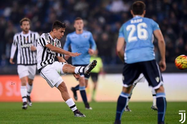 Dybala in azione contro la Lazio. Foto: Twitter JuventusFC