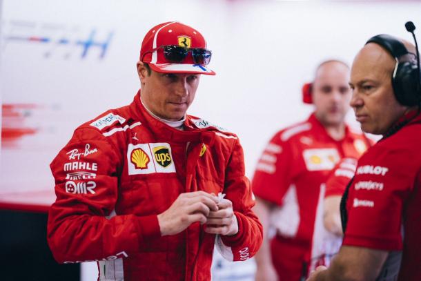 Räikkönen tras haber conseguido la segunda plaza en la clasificación (Foto: @ScuderiaFerrari)