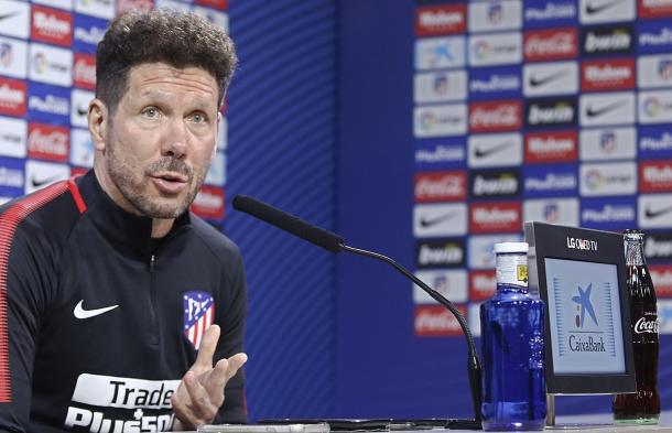 Entrevista coletiva de Diego Simeone | Foto: Divulgação/Atletico de Madrid