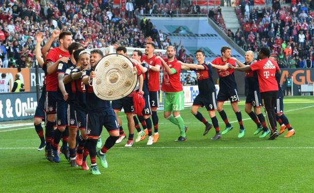 El Bayern se coronó campeón de la Bundesliga este fin de semana | Foto: @LigadeCampeones