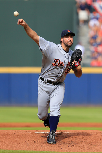 Justin Verlander throws a pitch against the Atlanta Braves in his final start of an impressive 2016 campaign. Photo Credit: Daniel Shirey of Getty Images