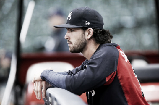 Shortstop Dansby Swanson's start to his rookie campaign has been filled with more offensive struggles than most had projected. (Photo courtesy of Dylan Buell via Getty Images)