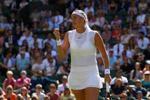 Kvitova during the first round of the Wimbledon (Getty/David Ramos)