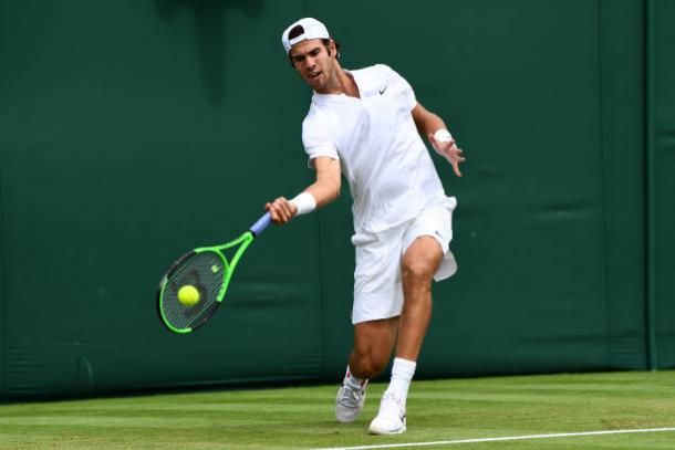 Karen Khachanov must look to be aggressive as possible in this encounter (Getty/David Ramos)