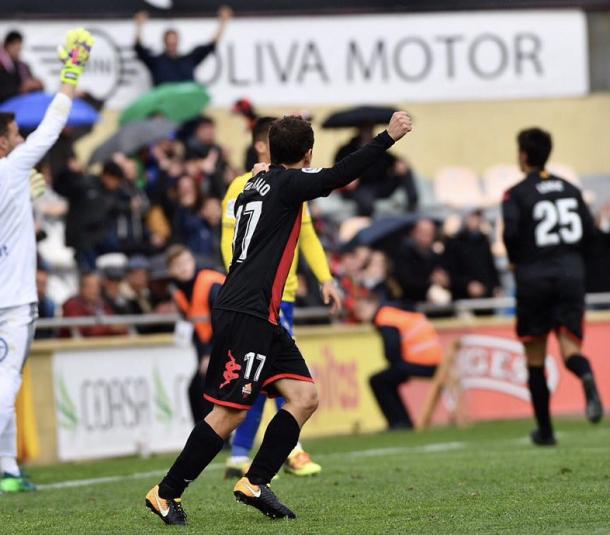 David Haro celebrando el gol de Dejan Lekic | Foto: CF Reus