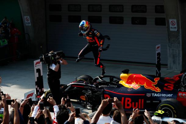 Ricciardo tras la victoria en China | Foto: @f1