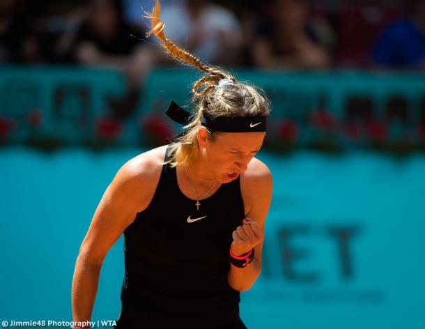 "Come on!" Victoria Azarenka shouts after winning a point | Photo: Jimmie48 Tennis Photography