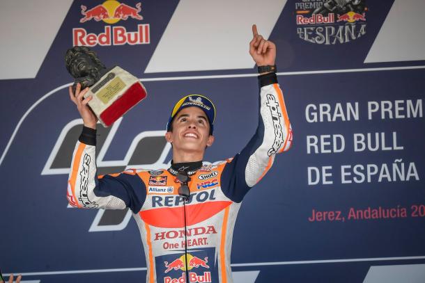 Márquez dedica el triunfo en Jerez a Ángel Nieto / Foto: Box Repsol (Twitter)