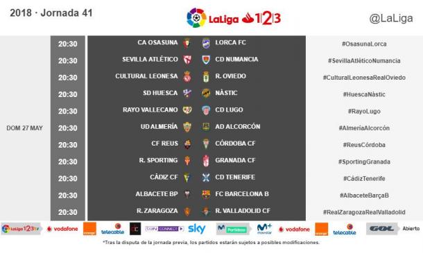 Horarios de la jornada 41 | Foto: LaLiga