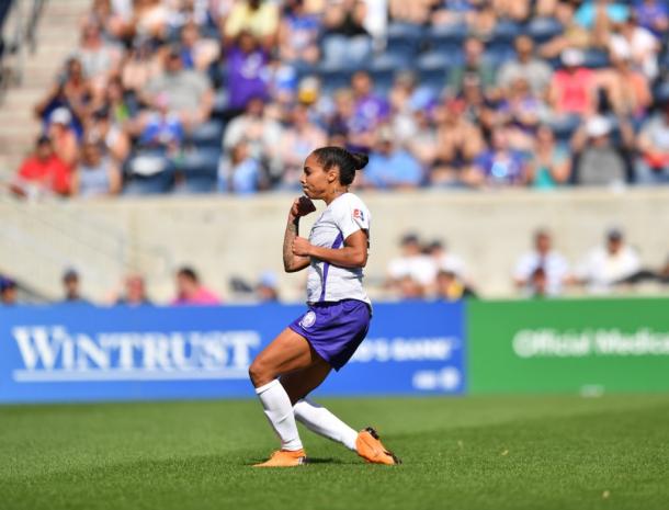 Sydney Leroux scored her first two goals in purple today | Photo: Orlando Pride 