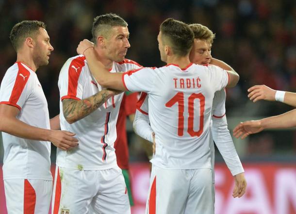 Kolarov y Tadic, dos futbolistas destacados en Serbia | Foto: FA Serbia
