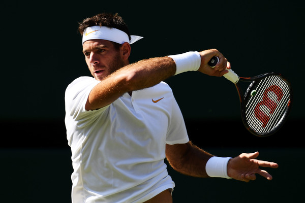 Del Potro kept crushing his massive forehand right up until the end. Photo: Clive Mason/Getty Images
