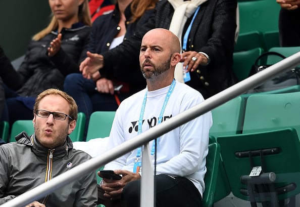 Delgado observes the fourth round clash between Richard Gasquet and Kei Nishikori. The winner, Gasquet, faces Murray in the last eight (Getty/Dennis Grombkowski)