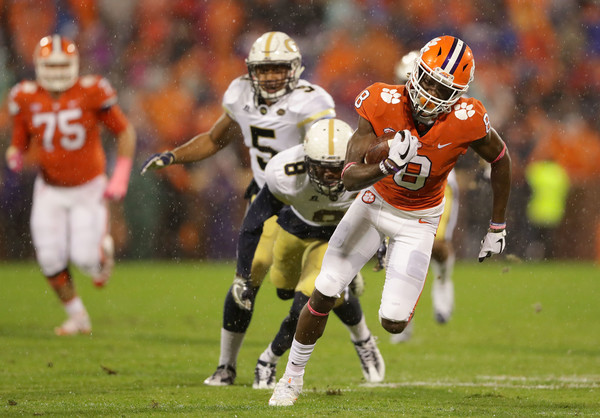 Deon Cain #8 of the Clemson Tigers. |Oct. 27, 2017 - Source: Streeter Lecka/Getty Images North America|