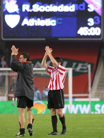 Final del partido, Real Sociedad 3-3 Athletic. | Foto: Athletic.
