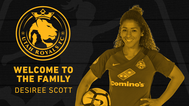 Utah Royals announce Scott's commitment to the club | Source: Utah Royals FC