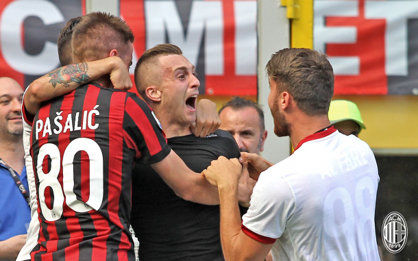 Deulofeu, euforia pura tras su gol | Foto: Milan