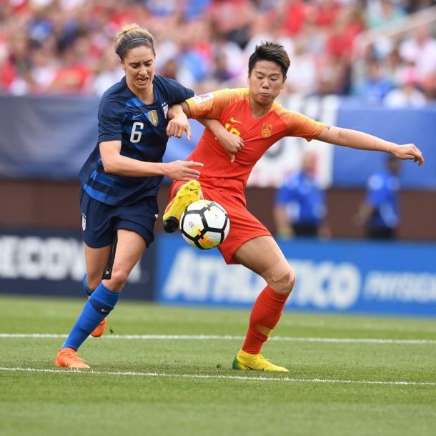 China contested for every ball in the second half | Source: ussoccer.com
