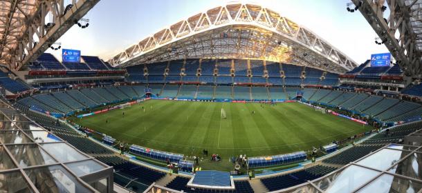 El Fisht Stadium, un estadio para 48,000 espectadores.