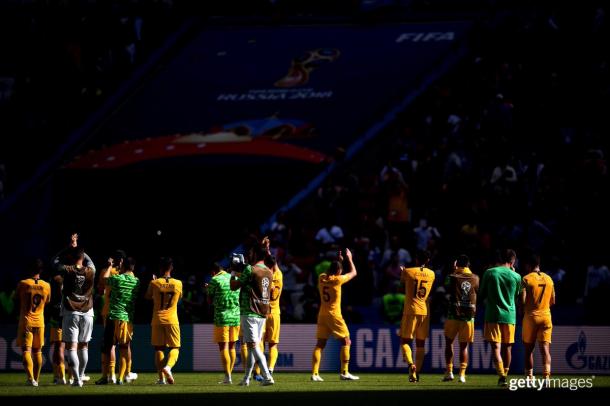El conjunto australiano tras el partido ante Francia | Foto: gettyimages
