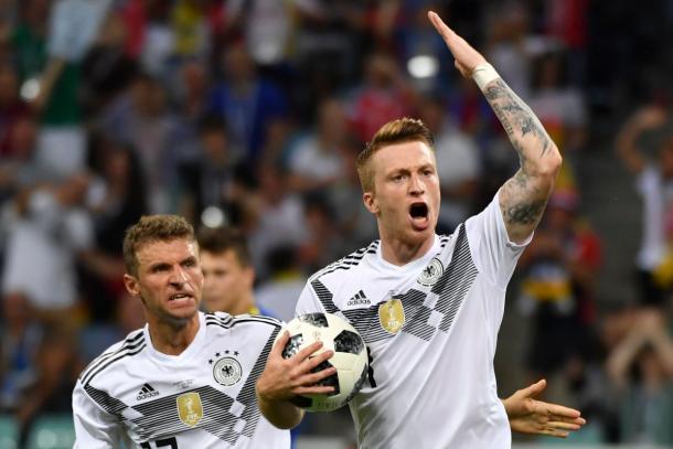 Marco Reus, anotó el primer gol de Alemania ante Suecia | Foto: @DFB_Team_EN